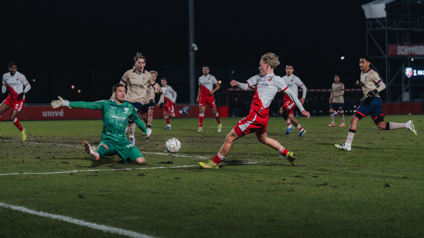 Jong FC Utrecht en VVV-Venlo delen punten