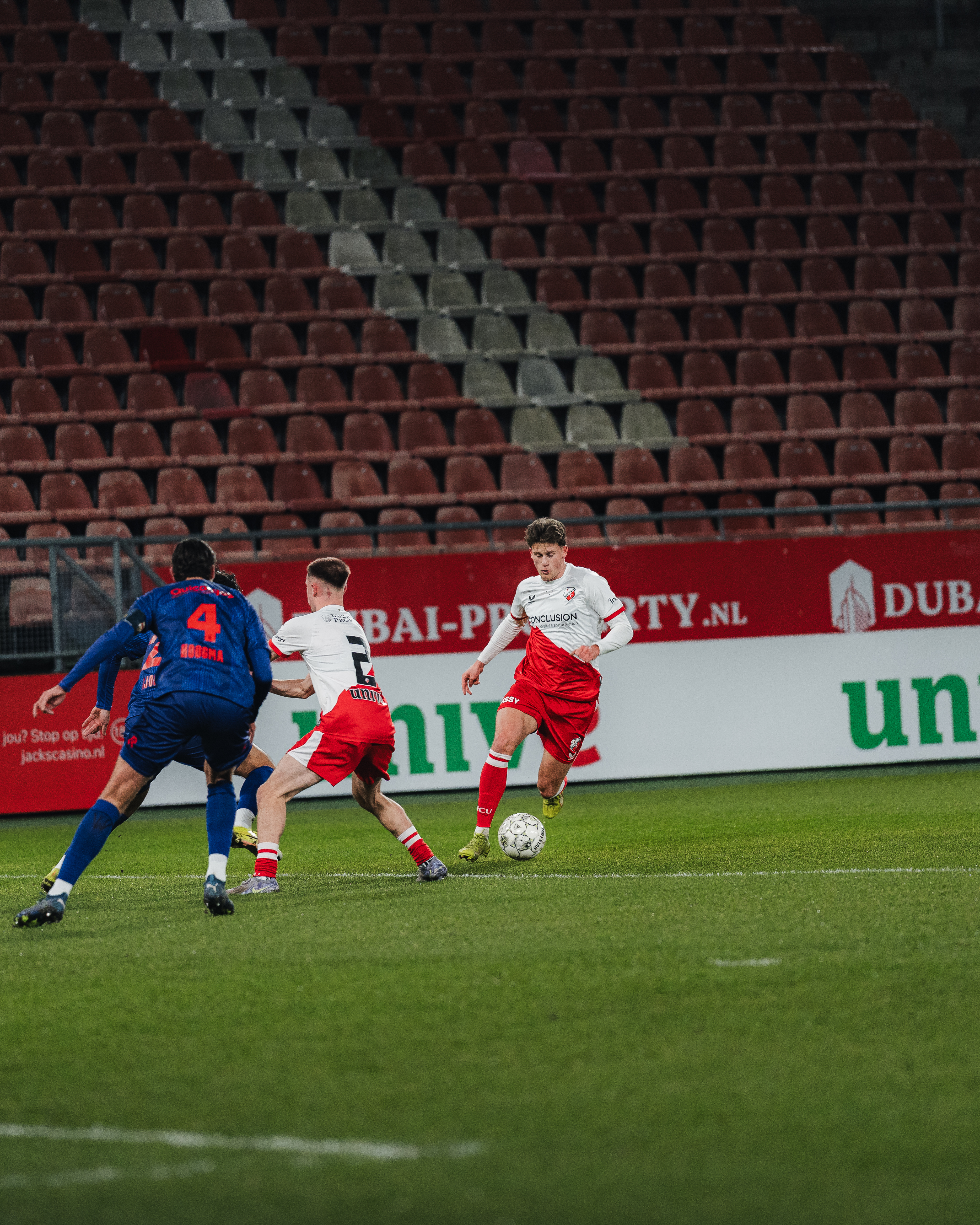 Jong FC Utrecht en Willem II delen de punten
