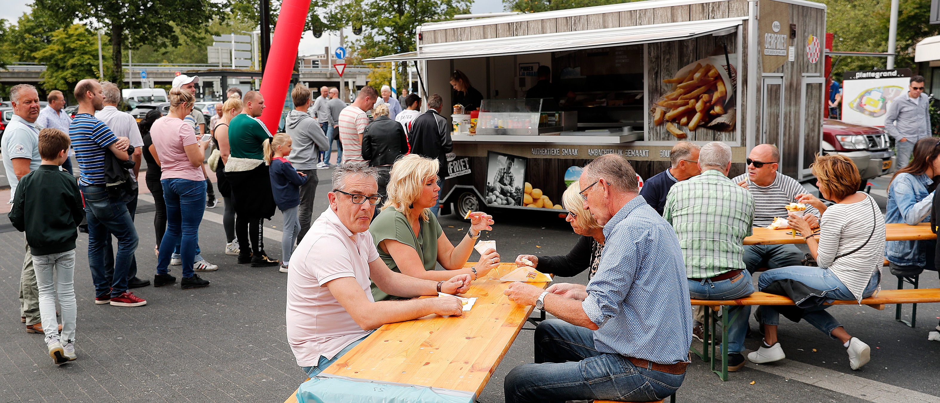 Proef de sfeer op het Fanplein