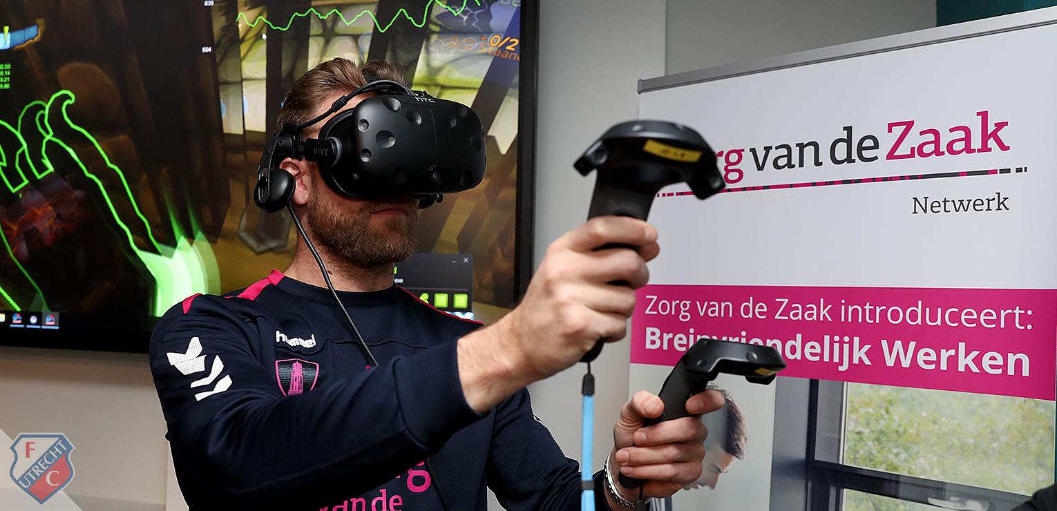 FC Utrecht-spelers trainen stressvaardigheid via virtual reality game stressjam