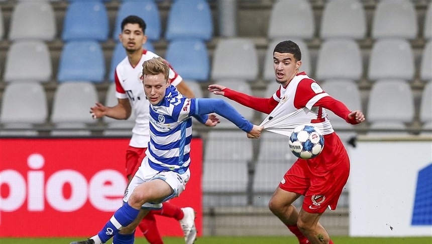 Jong FC Utrecht legt het af tegen De Graafschap