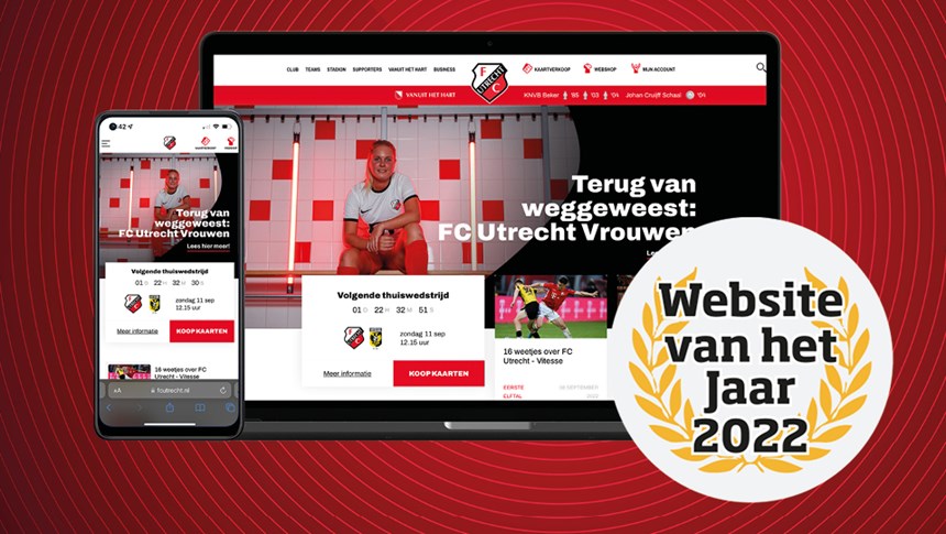 FCUtrecht.nl voor derde keer Website van het Jaar