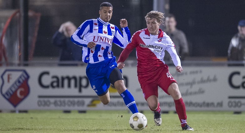 Jong FC Utrecht oefent tegen Jong sc Heerenveen