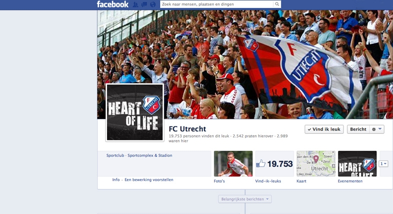 FC Utrecht nadert 20.000 'likes'