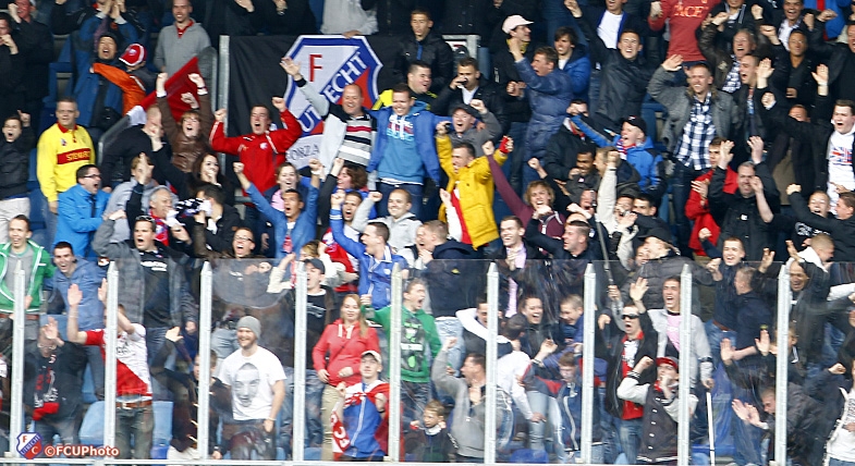 Steun FC Utrecht in Zwolle