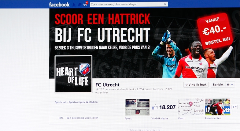 FC Utrecht op social: 18.000 likes, 14.000 volgers